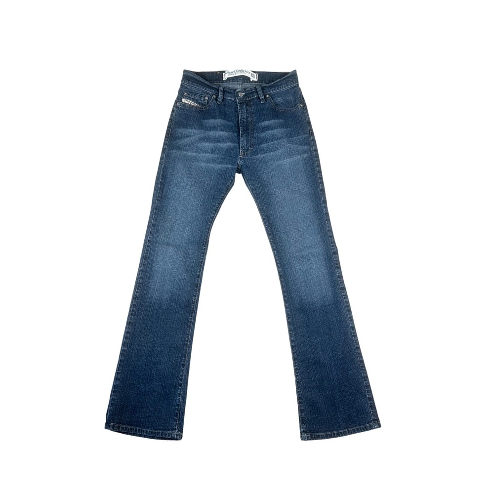 Diesel Fanker Jeans Womens 26 Blue Medium Wash Low Rise Bootcut Made in Italy